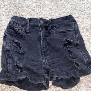 Hollister black jean shorts